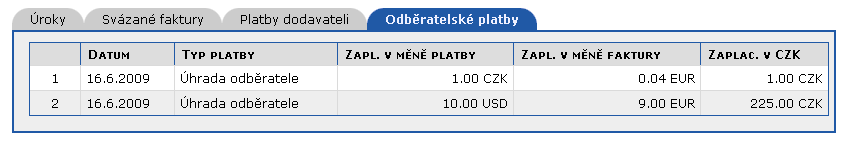 Odbratelsk platby