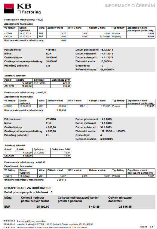 Sestava Informace o erpn