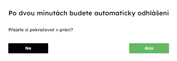 Dotaz ped automatickm odhlenm