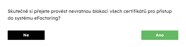 Dotaz na potvrzen blokace