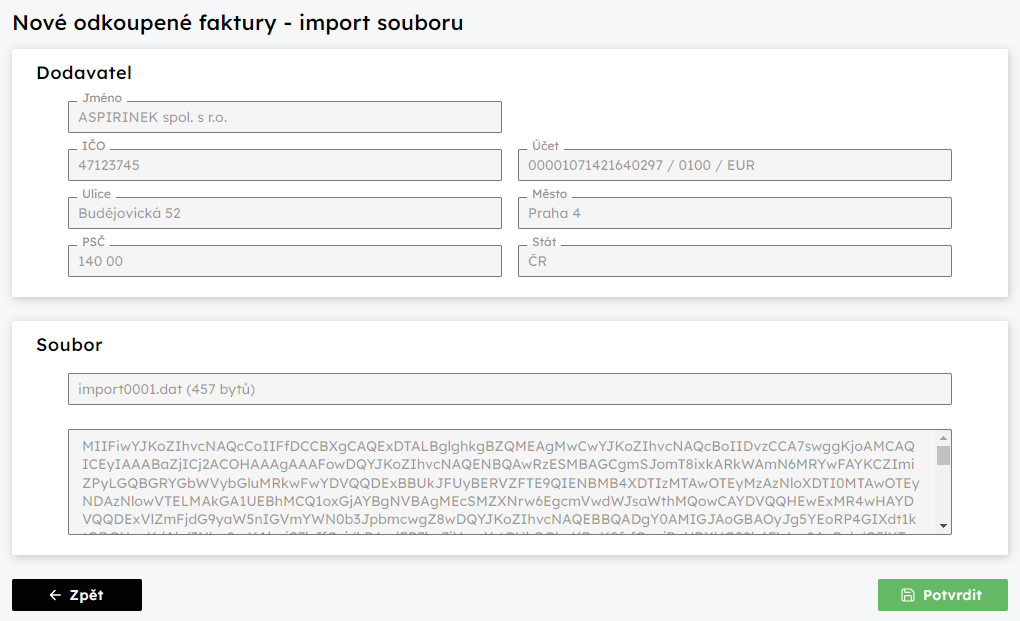 Import souboru  potvrzen