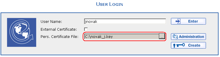 It is necessary to look on your hard drive to find out whether the personal certificate file exists.