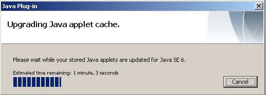 Updating Java applets