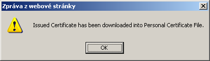 Information about certificate download