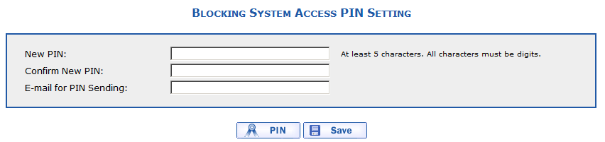 Changing a PIN for a Blocking