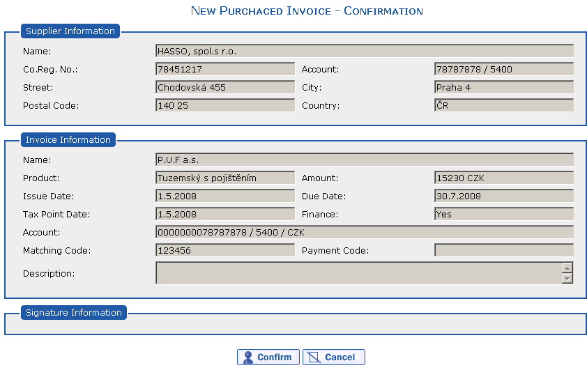 New Purchased Invoice