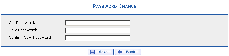 Password Change dialog