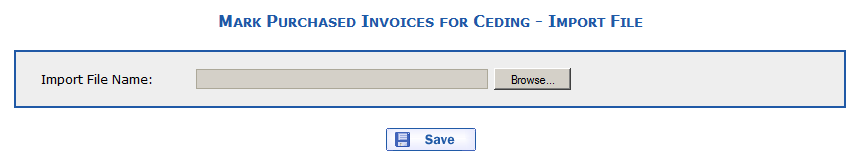 The Marking Purchased Invoices dialog  import file