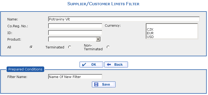 Customer Filter