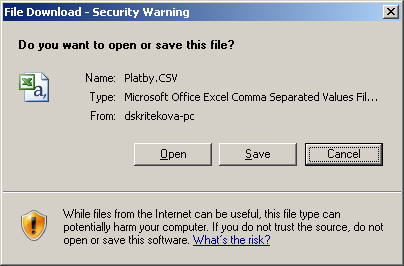 The File Download dialog