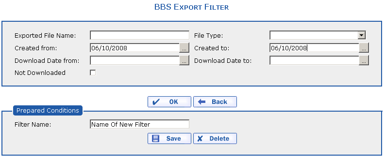 BBS Export Filter