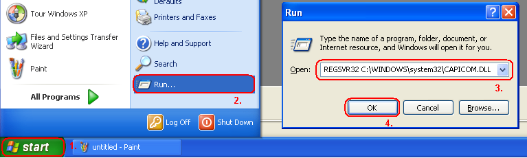 Registering the Capicom.dll library