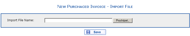 The New Purchased Invoices dialogimport file