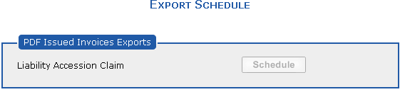 Export Schedule